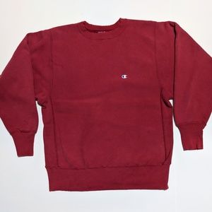 Vintage Champion Reverse Weave Red Sweatshirt L